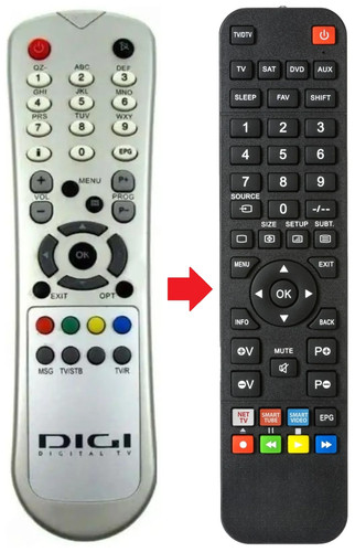 Telecomando adatto per digi - telecomando,